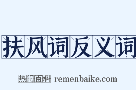 扶风词反义词是什么意思的图片